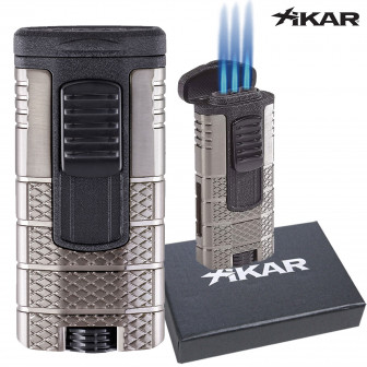 Xikar Tactical Triple Torch Lighter- Gunmetal/Black