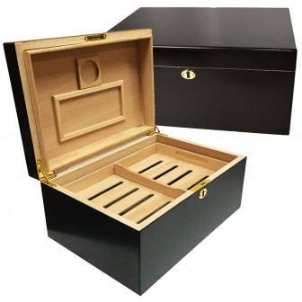 Humidor Supreme Milano II 100-ct Humidor- Black