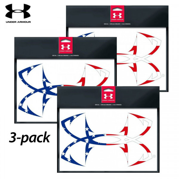 Set of 3: Under Armour USA Fish Hook 6 Decals [3-PK]