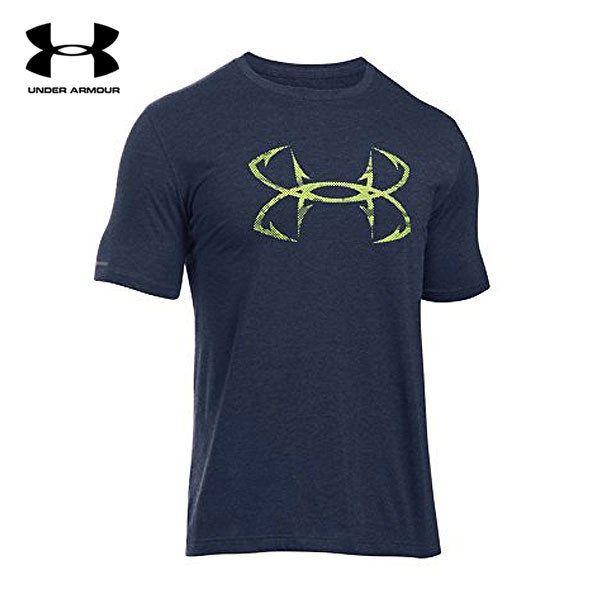 Under Armour Fish Hook T-Shirt (3X)- Midnight Navy/Lime Green
