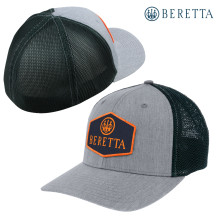 Beretta TKAD FlexFit (L/XL) Meshback Trucker Cap- Hthr. Grey/Dark Green