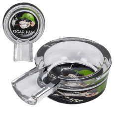 Cigar Page Small Single Rest Glass Ashtray