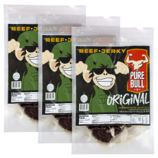 3-PACK: Pure Bull CP ORIGINAL Beef Jerky (7.5oz TOTAL: 3 x 2.5 oz bag)
