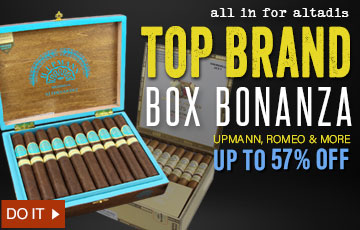 All in for Altadis: top brand box bonanza. Upmann, Romeo, Aging Room, more